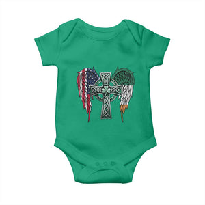Patriotic Irish American Cross Baby Onesie St Patricks Day Religious Gift TS12 Irish Green Print Your Wear