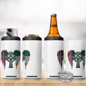 Patriotic Irish American Cross 4 in 1 Can Cooler Tumbler St Patricks Day Religious Gift TS12 Print Your Wear