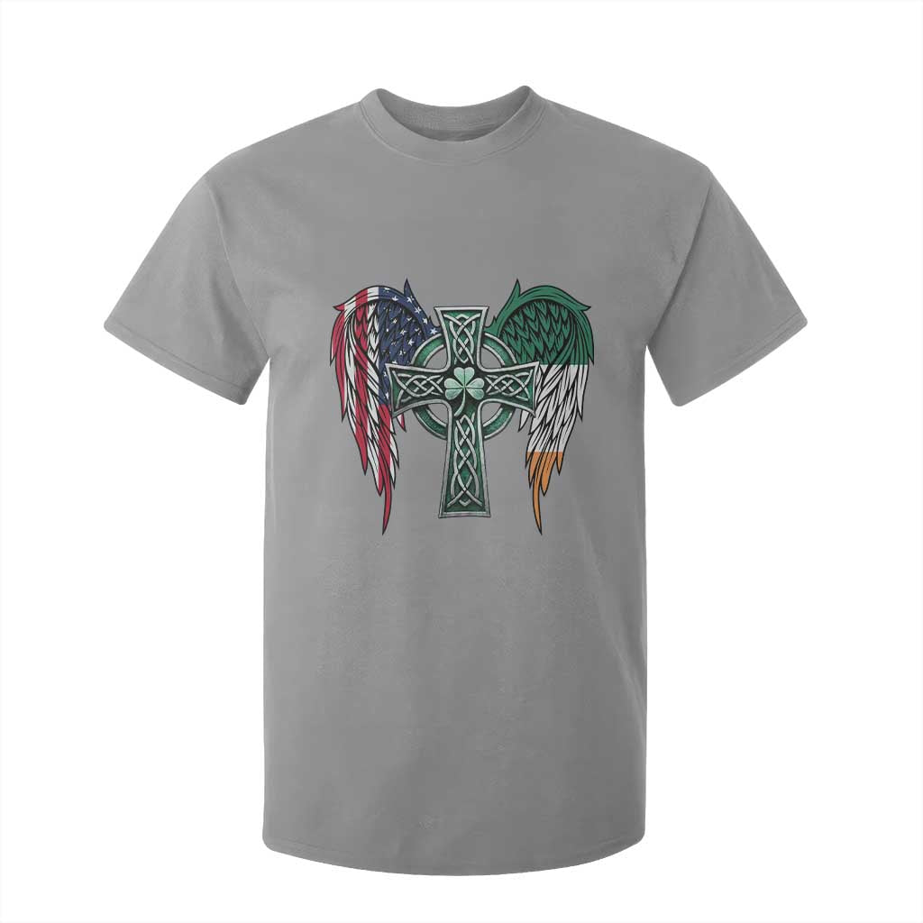 Patriotic Irish American Cross T Shirt For Kid St Patricks Day Religious Gift TS12 Sport Gray Print Your Wear