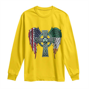 Patriotic Irish American Cross Long Sleeve Shirt St Patricks Day Religious Gift TS12 Daisy Print Your Wear