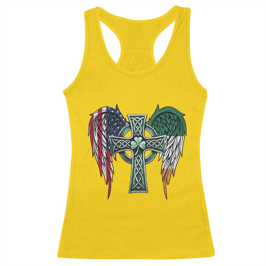 Patriotic Irish American Cross Racerback Tank Top St Patricks Day Religious Gift TS12 Daisy Print Your Wear