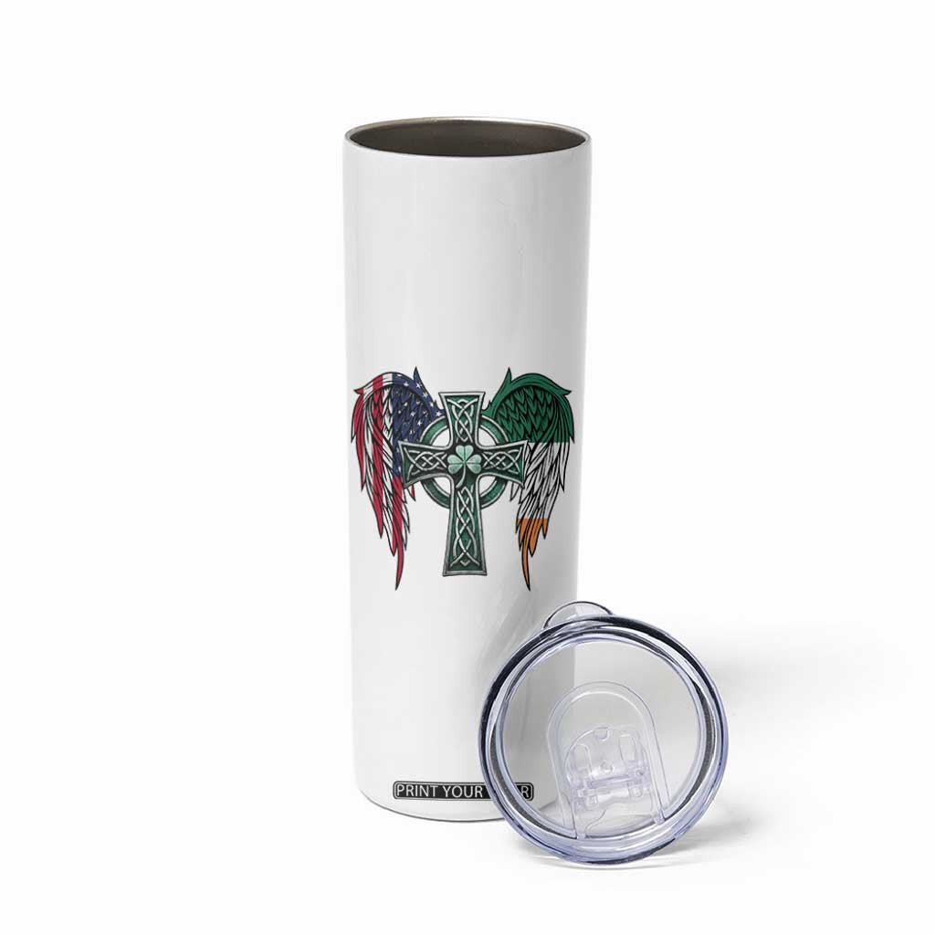 Patriotic Irish American Cross Skinny Tumbler St Patricks Day Religious Gift TS12 Print Your Wear