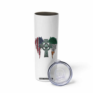 Patriotic Irish American Cross Skinny Tumbler St Patricks Day Religious Gift TS12 Print Your Wear