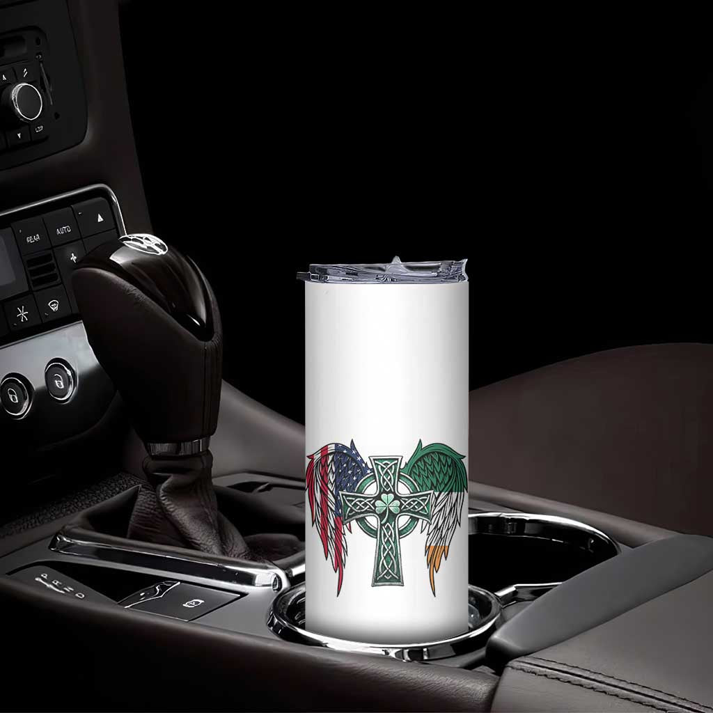 Patriotic Irish American Cross Skinny Tumbler St Patricks Day Religious Gift TS12 Print Your Wear