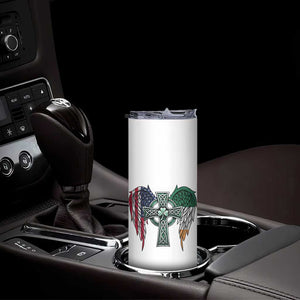 Patriotic Irish American Cross Skinny Tumbler St Patricks Day Religious Gift TS12 Print Your Wear