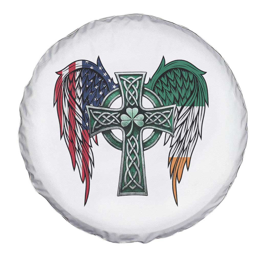 Patriotic Irish American Cross Spare Tire Cover St Patricks Day Religious Gift TS12 Print Your Wear