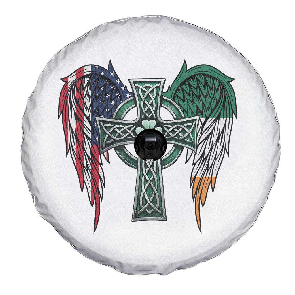 Patriotic Irish American Cross Spare Tire Cover St Patricks Day Religious Gift TS12 Print Your Wear