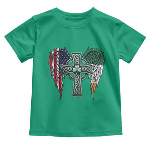 Patriotic Irish American Cross Toddler T Shirt St Patricks Day Religious Gift TS12 Irish Green Print Your Wear
