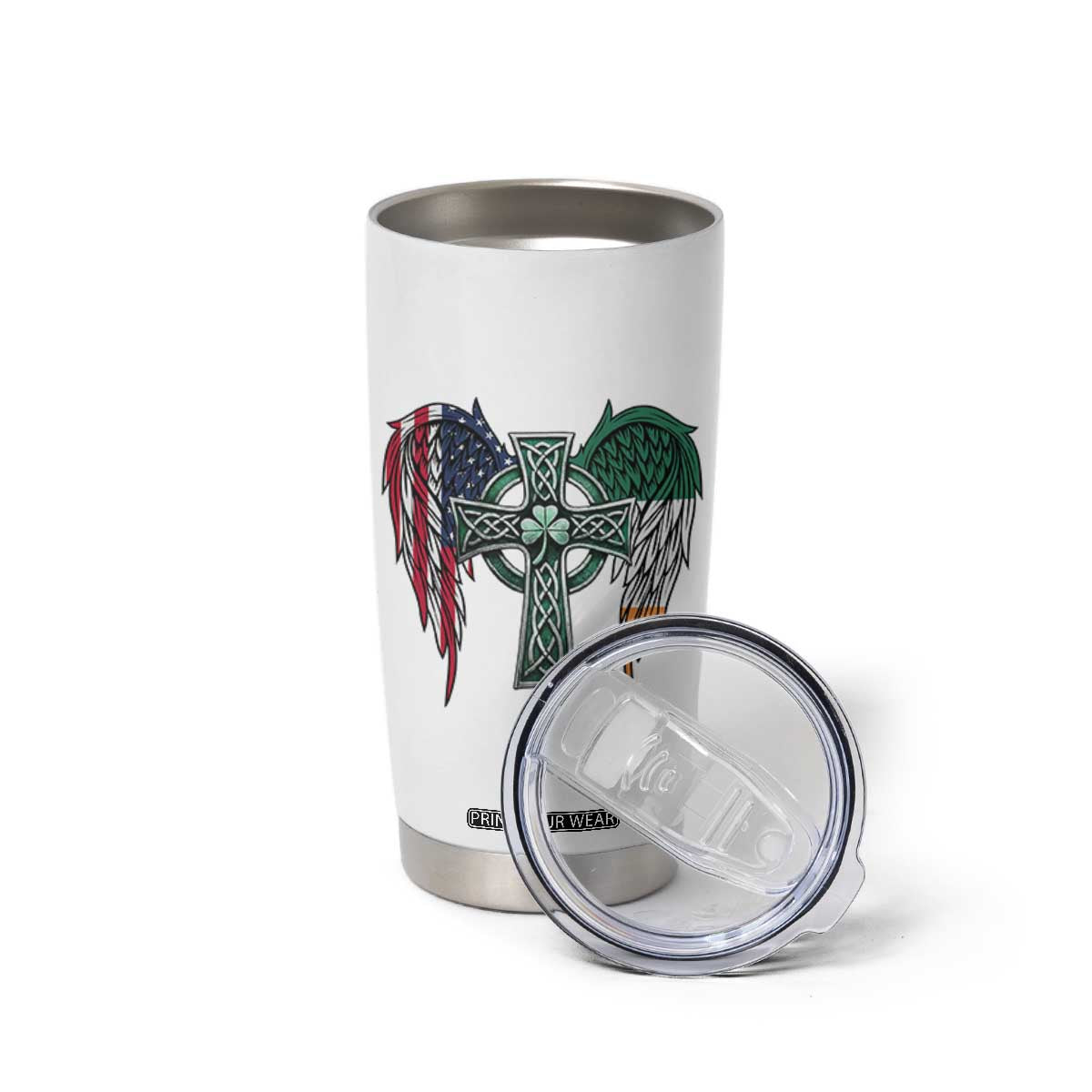 Patriotic Irish American Cross Tumbler Cup St Patricks Day Religious Gift TS12 Print Your Wear