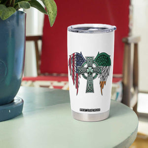 Patriotic Irish American Cross Tumbler Cup St Patricks Day Religious Gift TS12 Print Your Wear