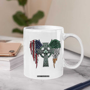 Patriotic Irish American Cross Coffee Mug St Patricks Day Religious Gift TS12 Print Your Wear