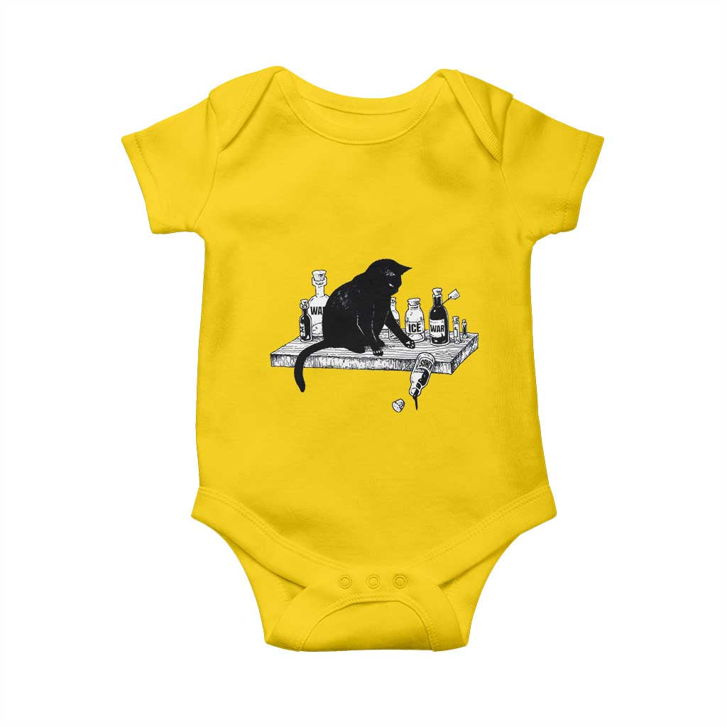 No Kings No Wars No Ice Cat Baby Onesie Political Humor Gift TS12 Daisy Print Your Wear