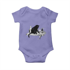 No Kings No Wars No Ice Cat Baby Onesie Political Humor Gift TS12 Violet Print Your Wear
