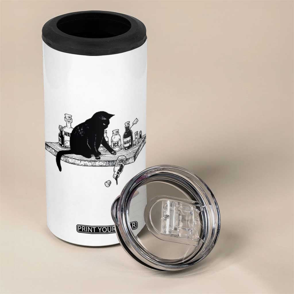 No Kings No Wars No Ice Cat 4 in 1 Can Cooler Tumbler Political Humor Gift TS12 Print Your Wear