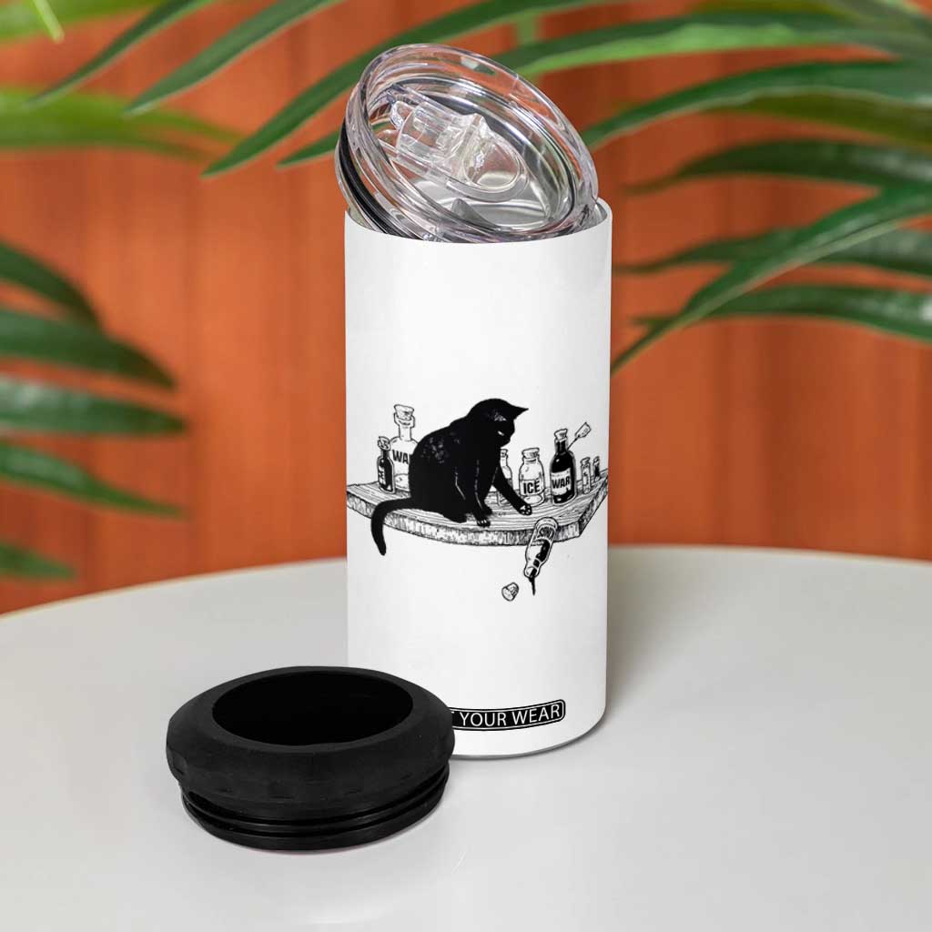No Kings No Wars No Ice Cat 4 in 1 Can Cooler Tumbler Political Humor Gift TS12 Print Your Wear