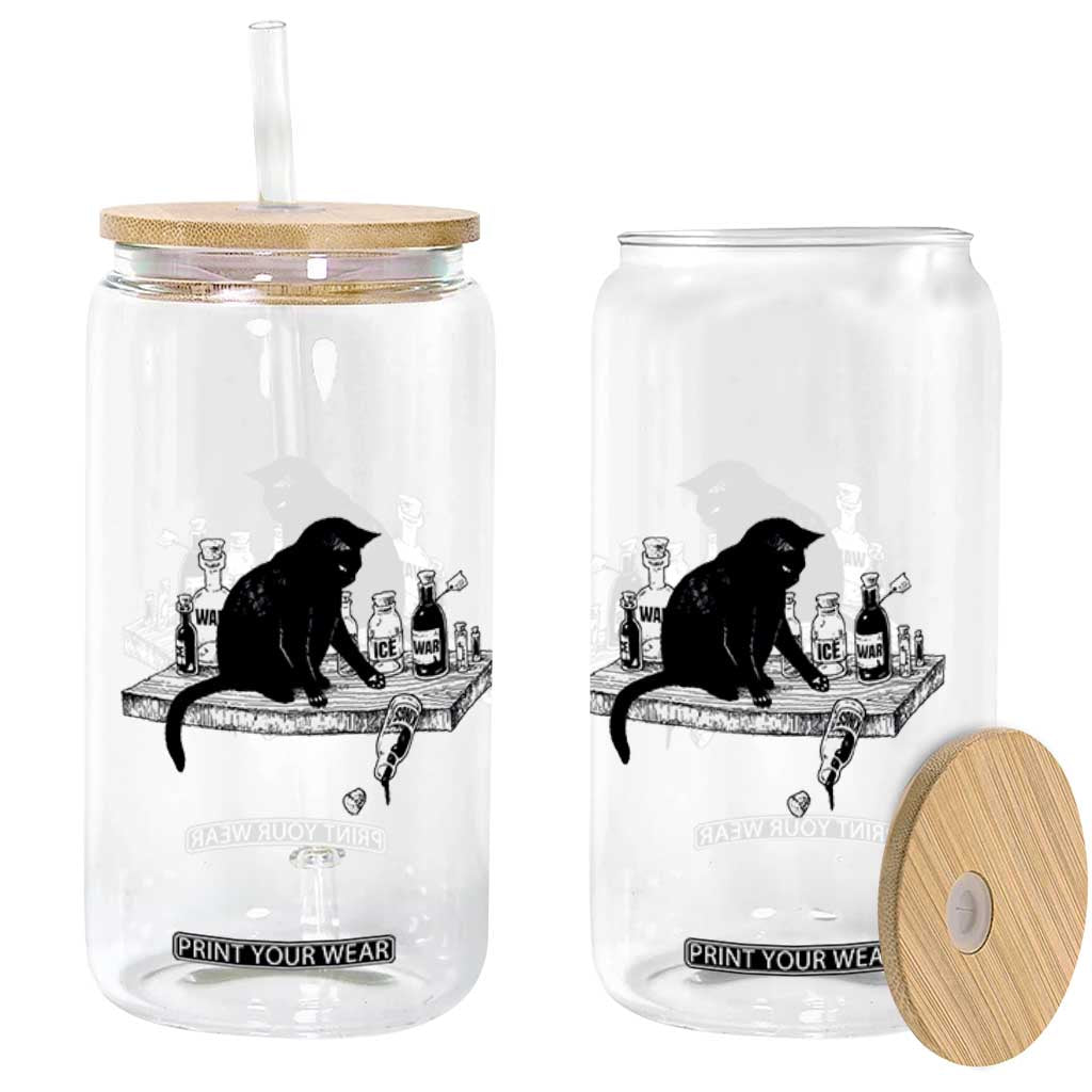 No Kings No Wars No Ice Cat Glass Can Political Humor Gift TS12 Print Your Wear
