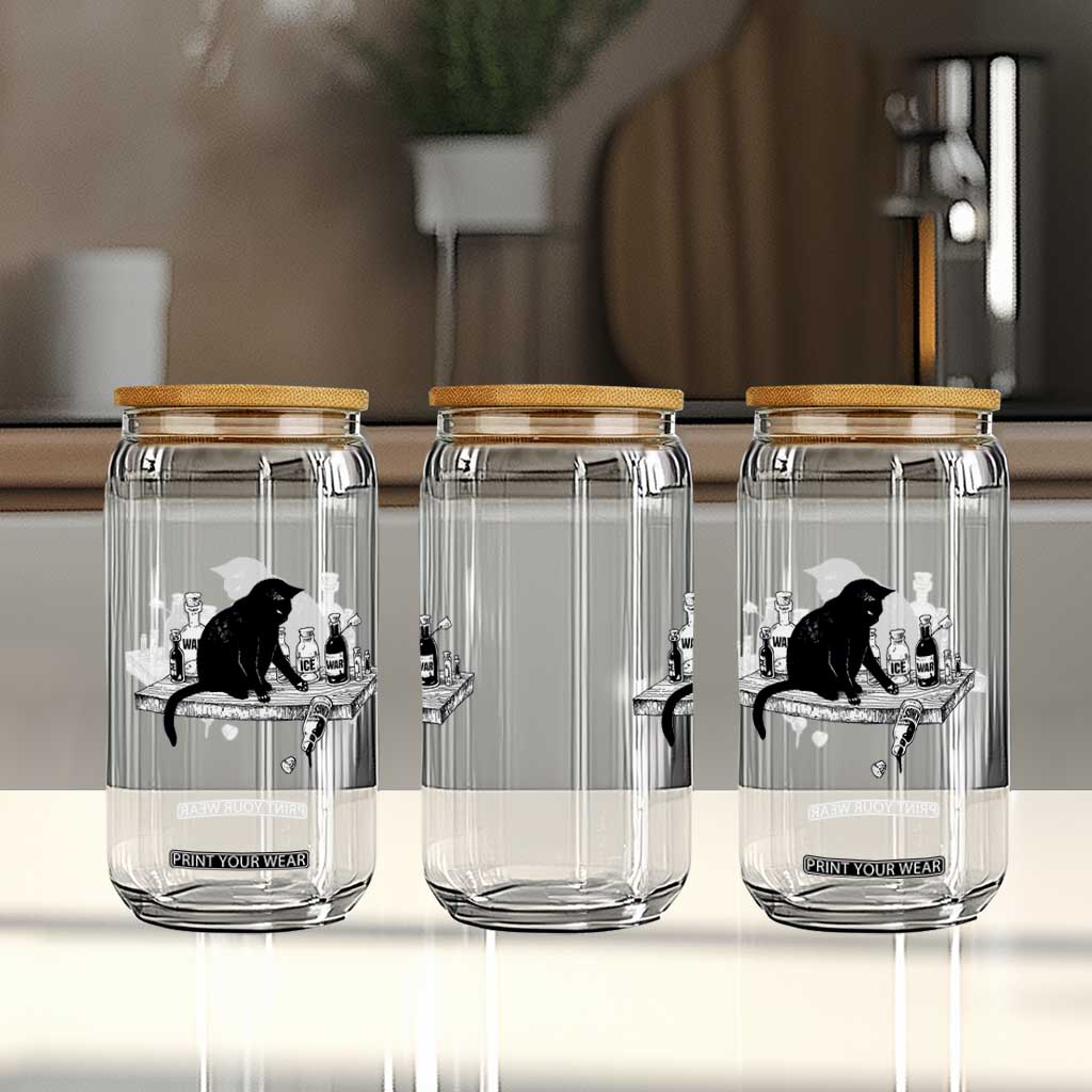 No Kings No Wars No Ice Cat Glass Can Political Humor Gift TS12 Print Your Wear