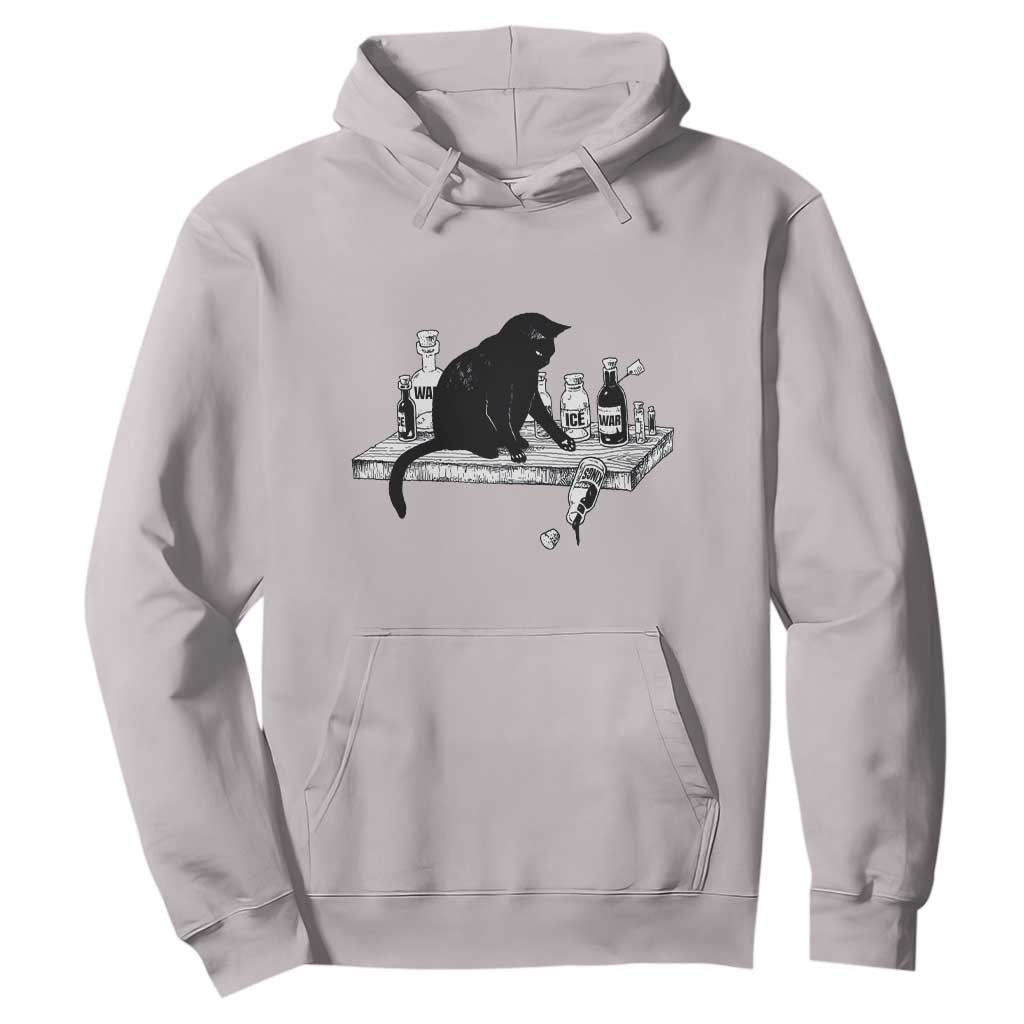 No Kings No Wars No Ice Cat Hoodie Political Humor Gift TS12 Ice Gray Print Your Wear