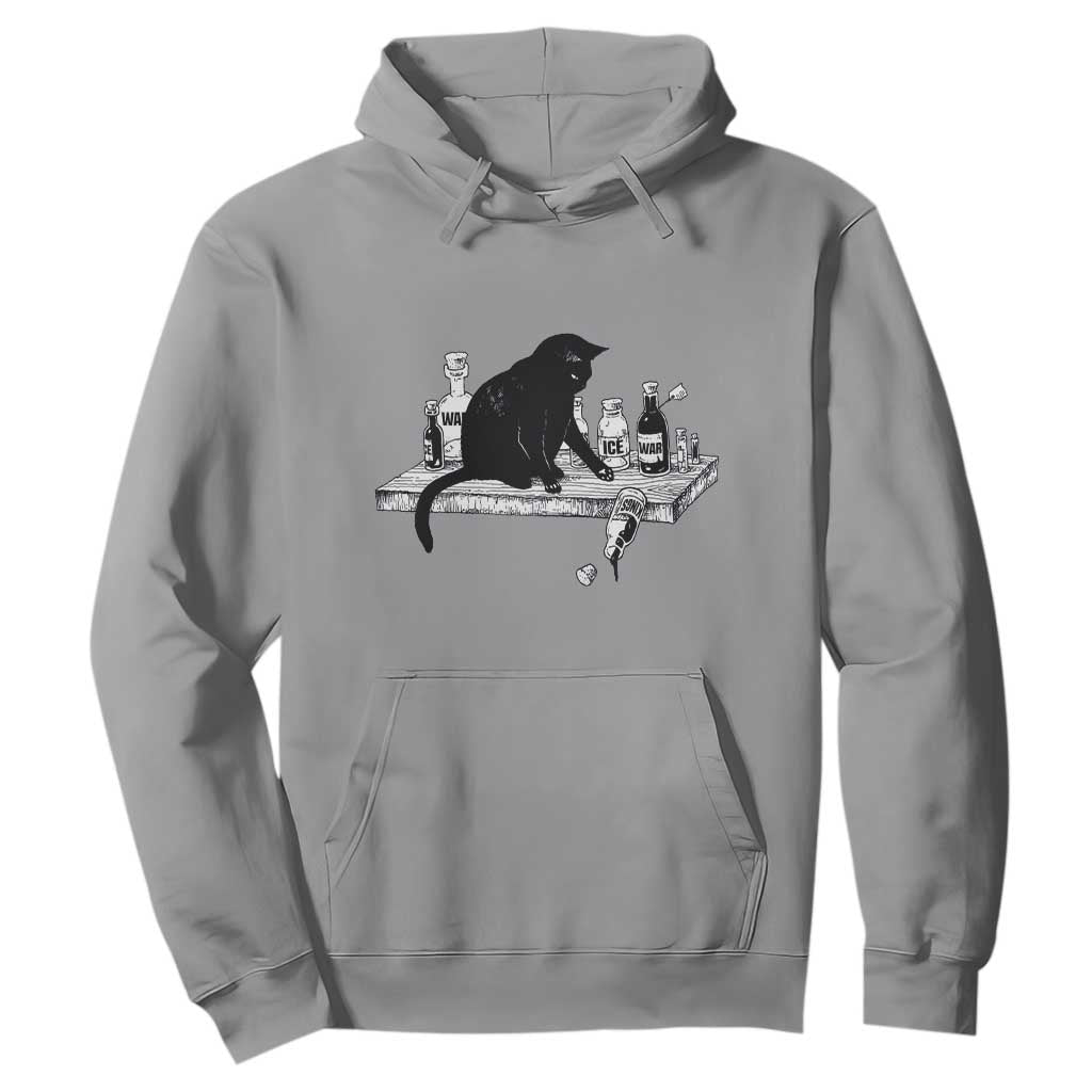 No Kings No Wars No Ice Cat Hoodie Political Humor Gift TS12 Sport Gray Print Your Wear