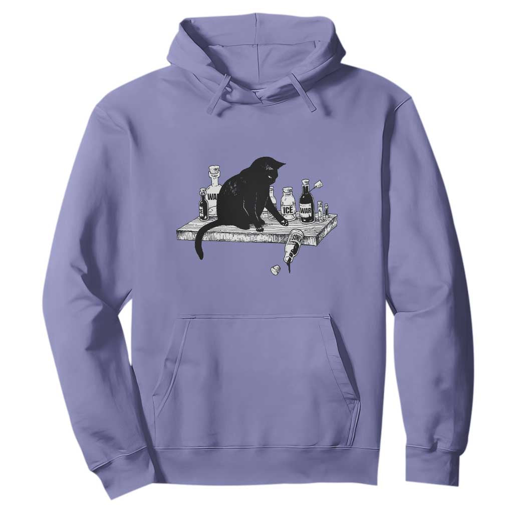 No Kings No Wars No Ice Cat Hoodie Political Humor Gift TS12 Violet Print Your Wear