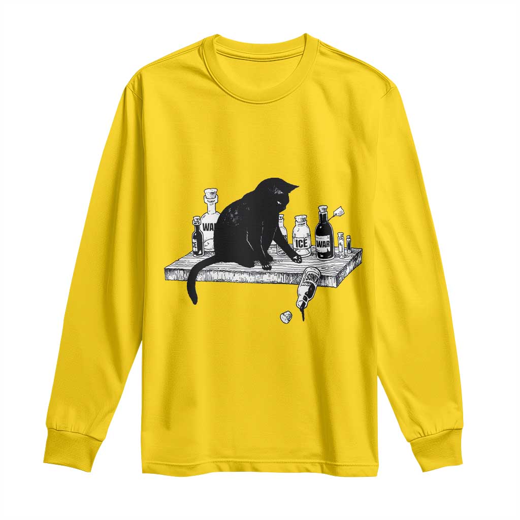 No Kings No Wars No Ice Cat Long Sleeve Shirt Political Humor Gift TS12 Daisy Print Your Wear