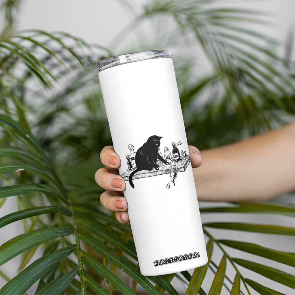 No Kings No Wars No Ice Cat Skinny Tumbler Political Humor Gift TS12 Print Your Wear