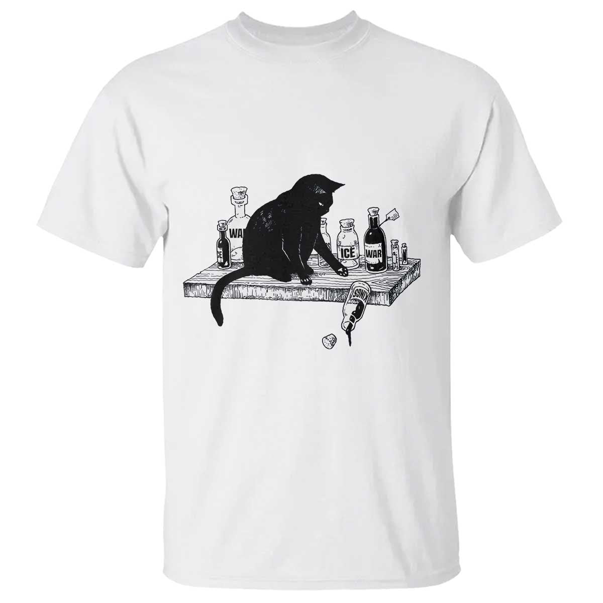 No Kings No Wars No Ice Cat T Shirt - Political Humor Gift Tee TS12 White Print Your Wear