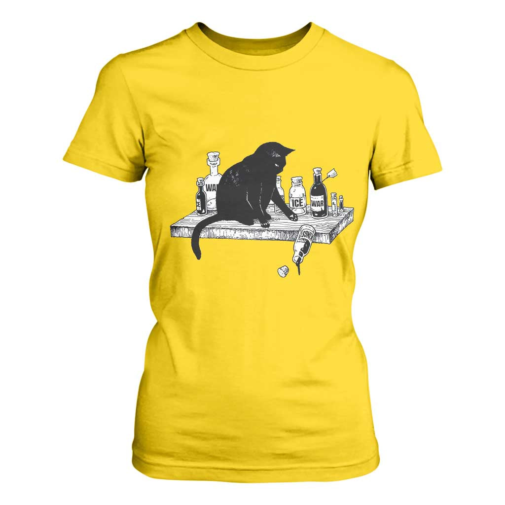 No Kings No Wars No Ice Cat T Shirt For Women Political Humor Gift TS12 Daisy Print Your Wear