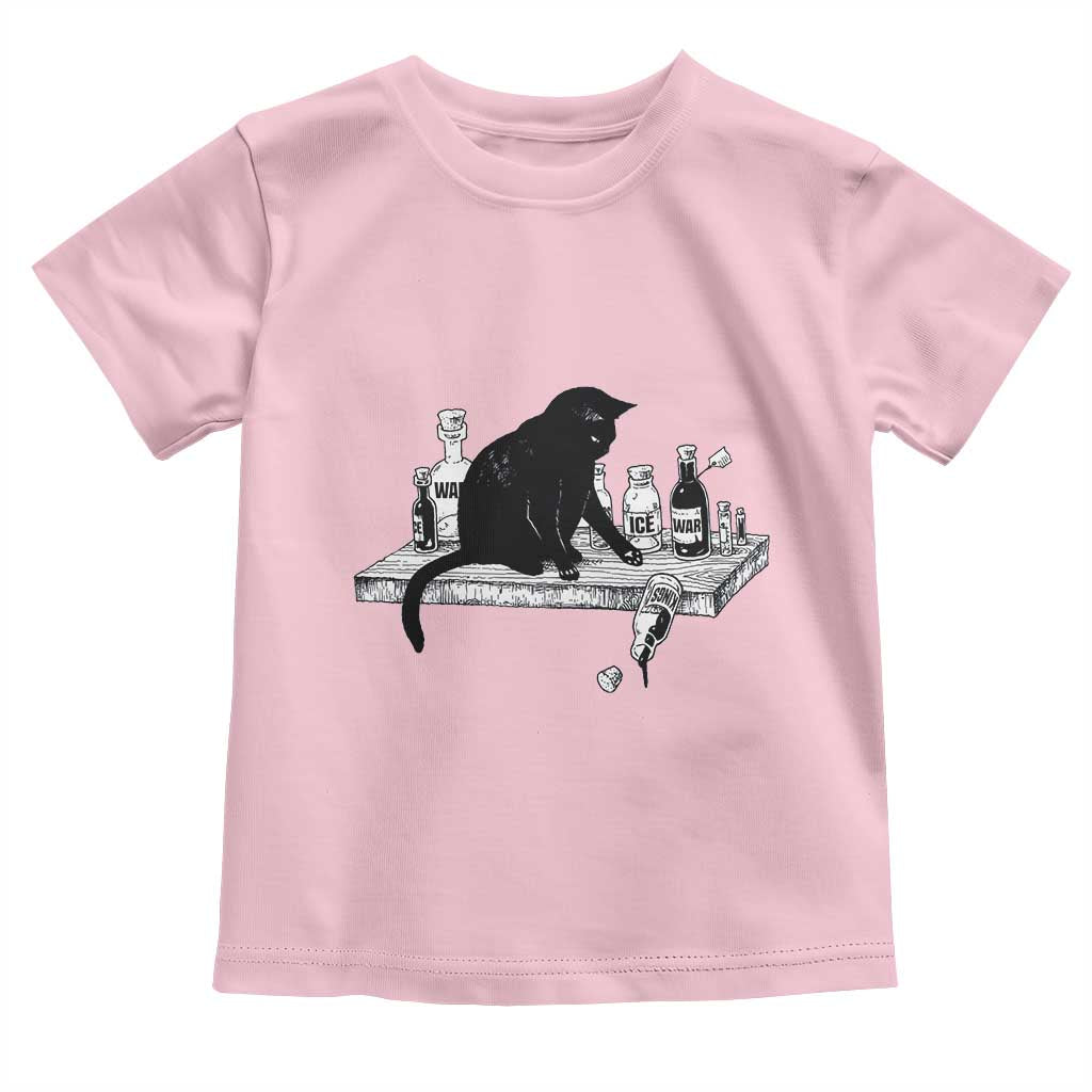 No Kings No Wars No Ice Cat Toddler T Shirt Political Humor Gift TS12 Light Pink Print Your Wear