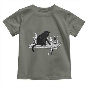 No Kings No Wars No Ice Cat Toddler T Shirt Political Humor Gift TS12 Military Green Print Your Wear