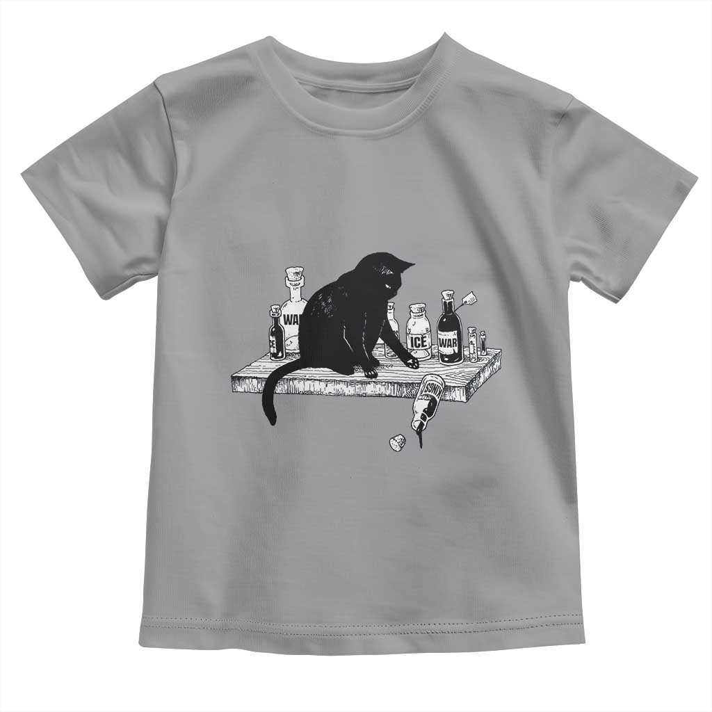 No Kings No Wars No Ice Cat Toddler T Shirt Political Humor Gift TS12 Sport Gray Print Your Wear