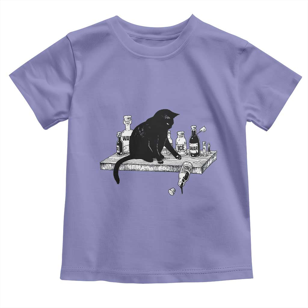 No Kings No Wars No Ice Cat Toddler T Shirt Political Humor Gift TS12 Violet Print Your Wear