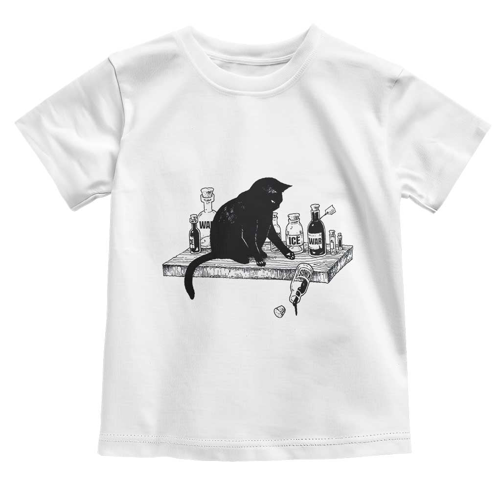 No Kings No Wars No Ice Cat Toddler T Shirt Political Humor Gift TS12 White Print Your Wear