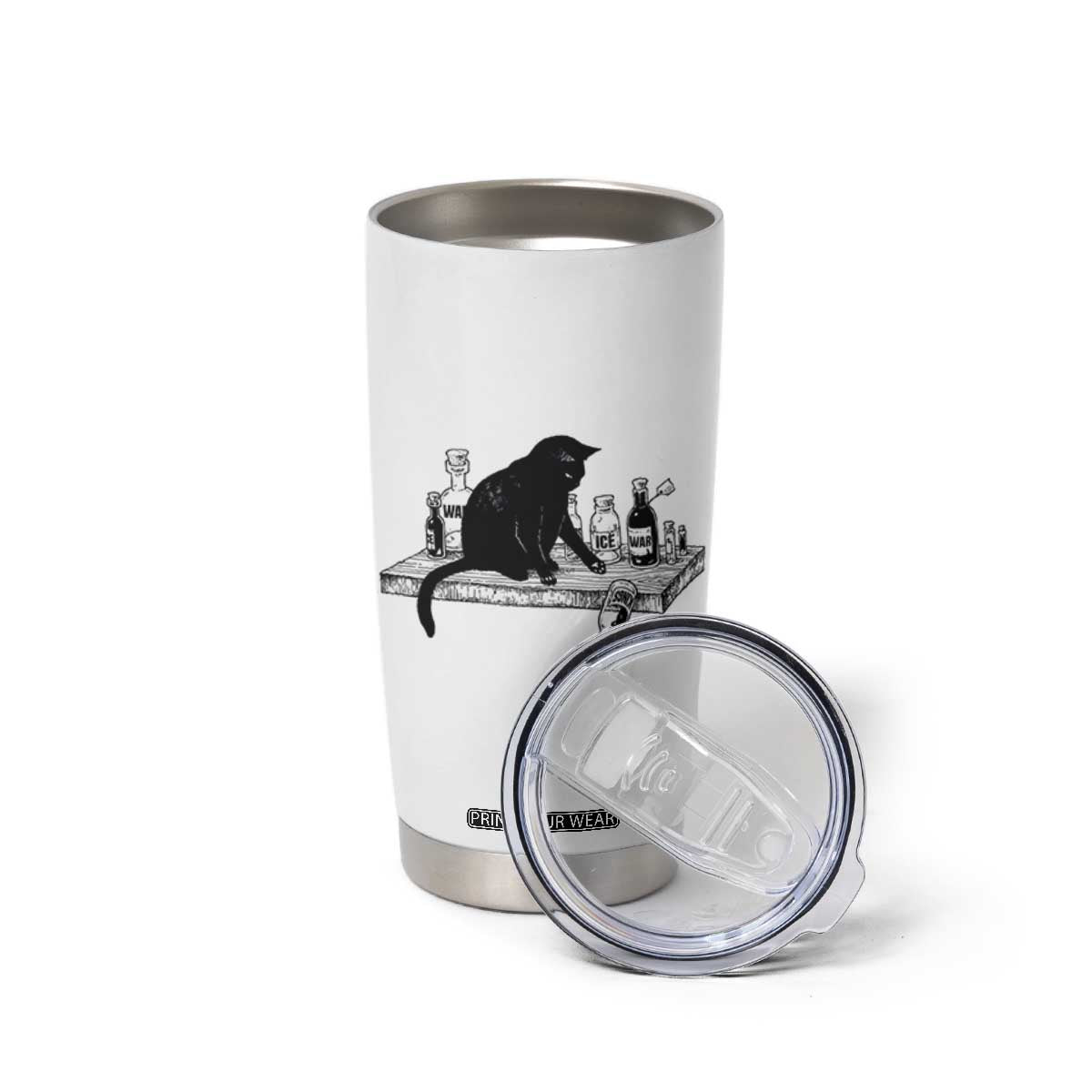 No Kings No Wars No Ice Cat Tumbler Cup Political Humor Gift TS12 Print Your Wear
