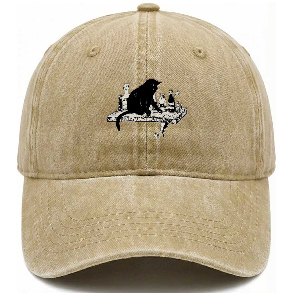 No Kings No Wars No Ice Cat Washed Cotton Baseball Cap Political Humor Gift TS12 Print Your Wear
