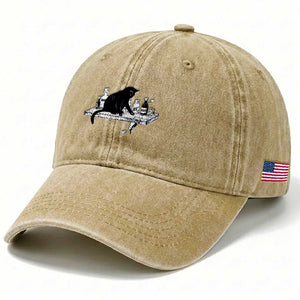 No Kings No Wars No Ice Cat Washed Cotton Baseball Cap Political Humor Gift TS12 Print Your Wear