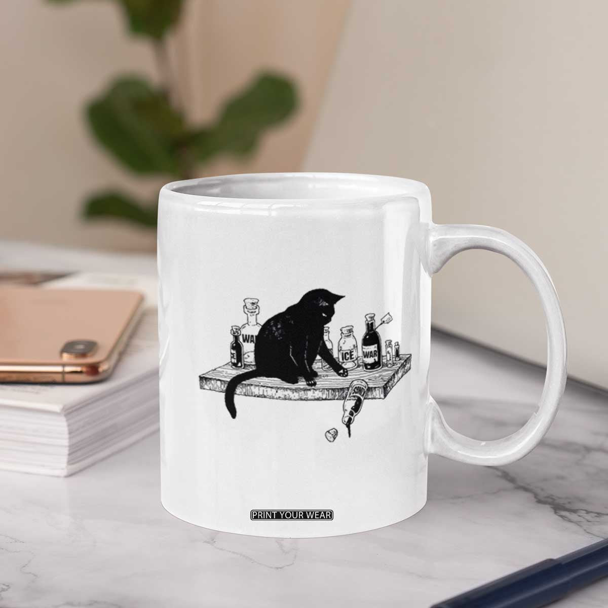 No Kings No Wars No Ice Cat Coffee Mug Political Humor Gift TS12 Print Your Wear
