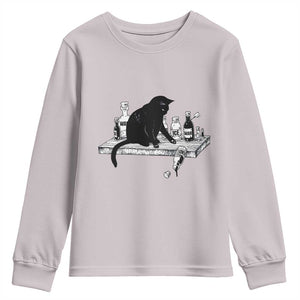 No Kings No Wars No Ice Cat Youth Sweatshirt Political Humor Gift TS12 Ice Gray Print Your Wear