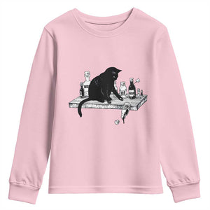 No Kings No Wars No Ice Cat Youth Sweatshirt Political Humor Gift TS12 Light Pink Print Your Wear