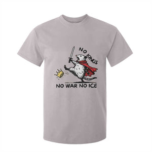 Funny Opossum Warrior Political Gift T Shirt For Kid No Kings No Wars No Ice TS12 Ice Gray Print Your Wear