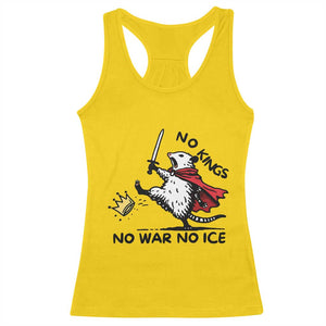 Funny Opossum Warrior Political Gift Racerback Tank Top No Kings No Wars No Ice TS12 Daisy Print Your Wear