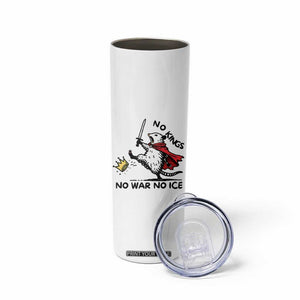 Funny Opossum Warrior Political Gift Skinny Tumbler No Kings No Wars No Ice TS12 Print Your Wear