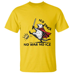 Funny Opossum Warrior Political Gift T Shirt No Kings No Wars No Ice TS12 Daisy Print Your Wear