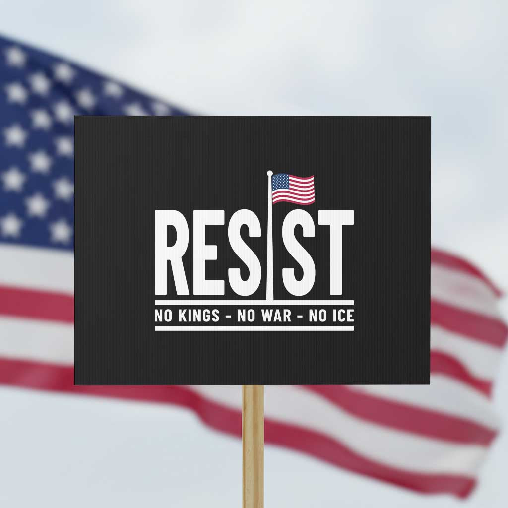 No Kings No Wars No Ice Protest Sign Anti Trump Political TS12 Horizontal 18