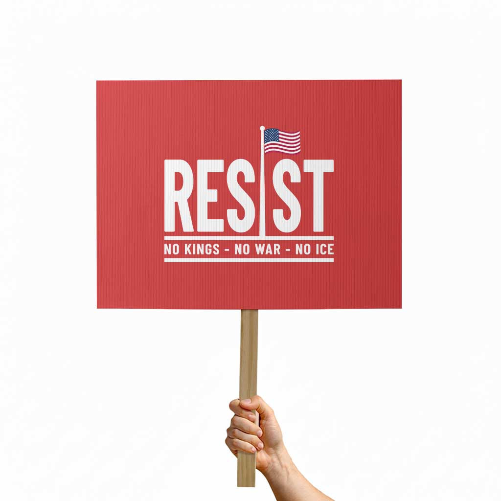 No Kings No Wars No Ice Protest Sign Anti Trump Political TS12 Horizontal 18