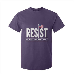 No Kings No Wars No Ice T Shirt For Kid Anti Trump Political TS12 Purple Print Your Wear