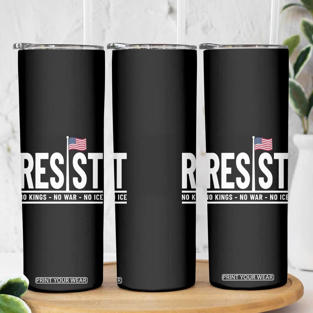 No Kings No Wars No Ice Skinny Tumbler Anti Trump Political TS12 Print Your Wear