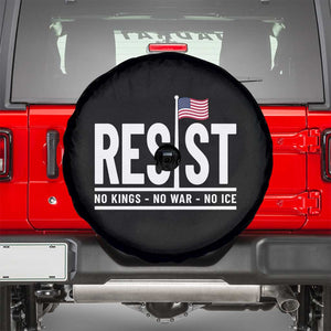 No Kings No Wars No Ice Spare Tire Cover Anti Trump Political TS12 Black Print Your Wear