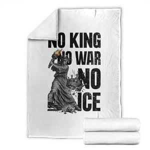 Statue Of Liberty Freedom Protest Throw Blanket No Kings No Wars No Ice TS12 White Print Your Wear