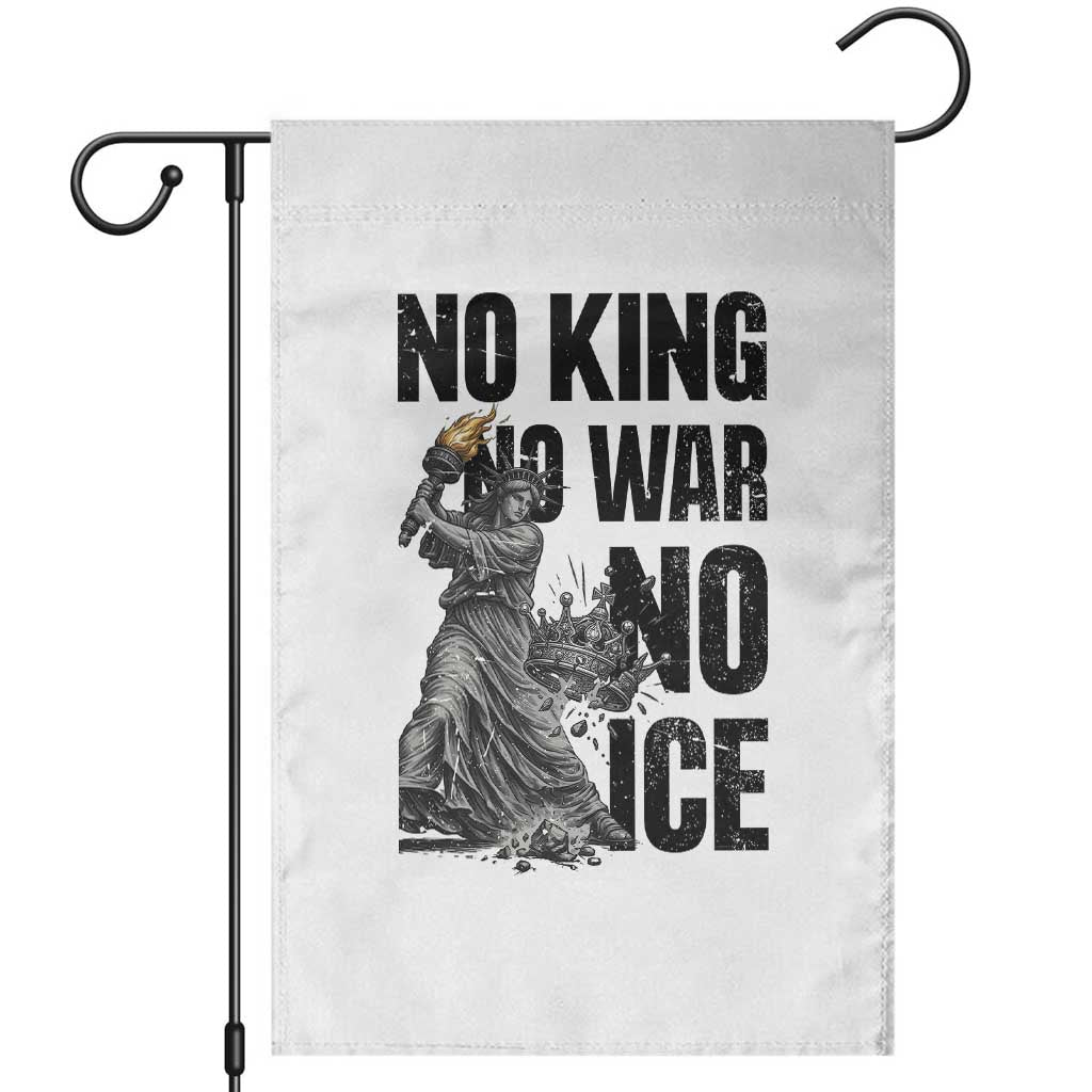 Statue Of Liberty Freedom Protest Garden Flag No Kings No Wars No Ice TS12 White Print Your Wear